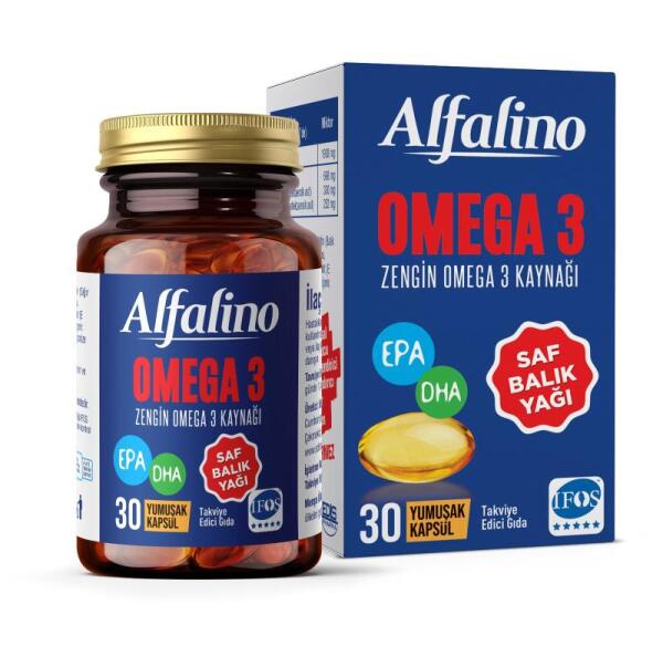 Alfalino Omega 3 Balık Yağı 30 Kapsül - 1