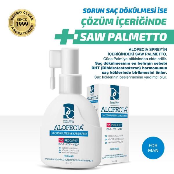 Alopecia Procapil ve IGF İçerikli Erkek Saç Spreyi 60 ml - 2