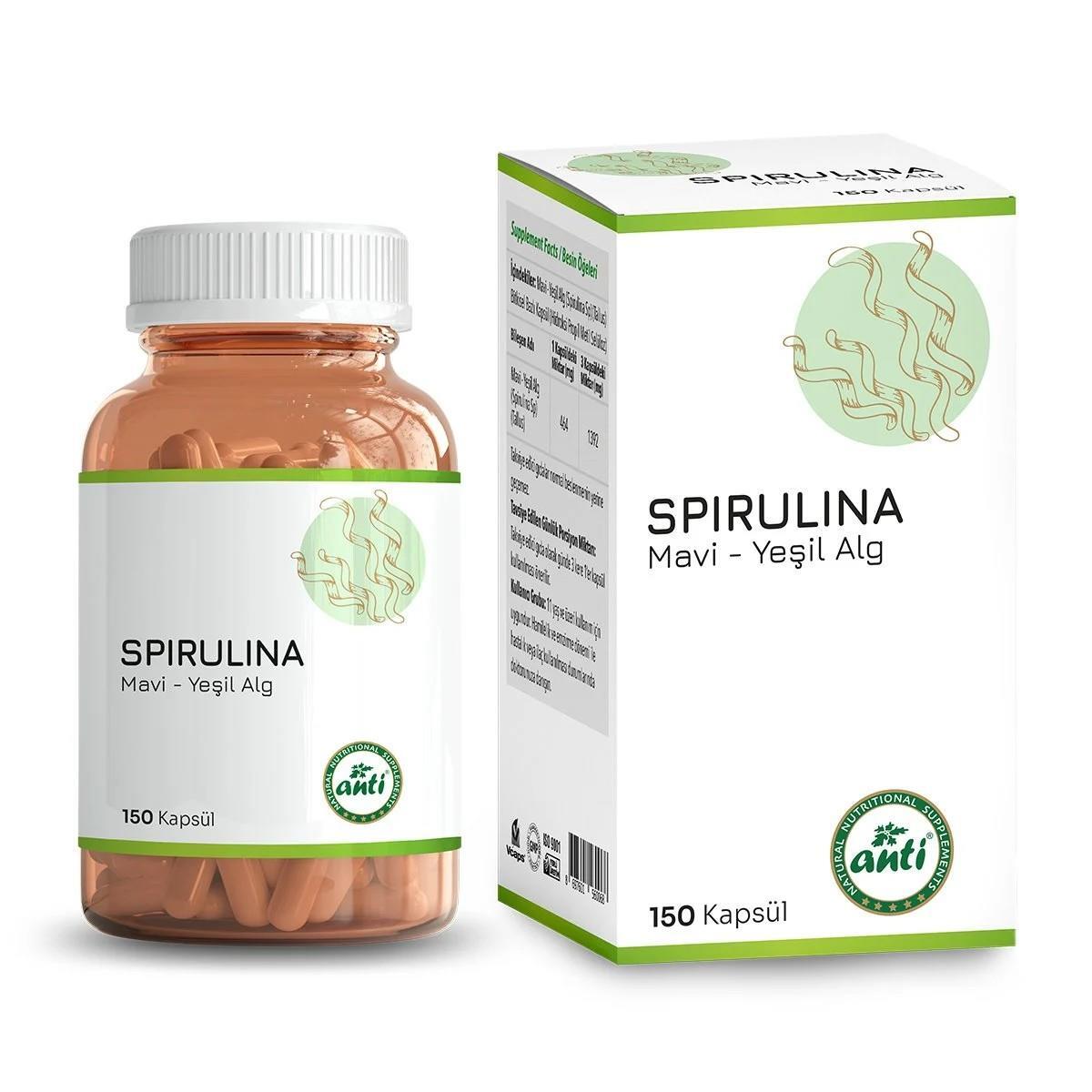 Anti Spirulina Mavi-Yeşil Alg 150 Kapsül - 1