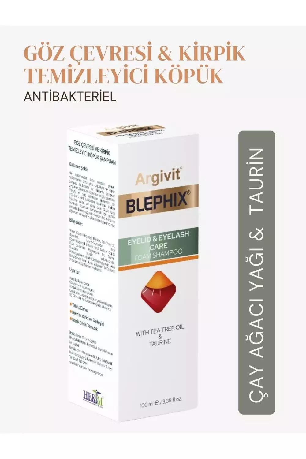 Argivit Blephix Göz Çevresi ve Makyaj Temizleme Köpüğü 100ml - 1