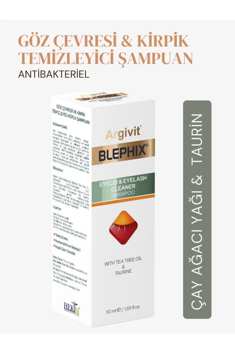 Argivit Blephix Göz Çevresi ve Makyaj Temizleme Şampuanı 50 ml - 1