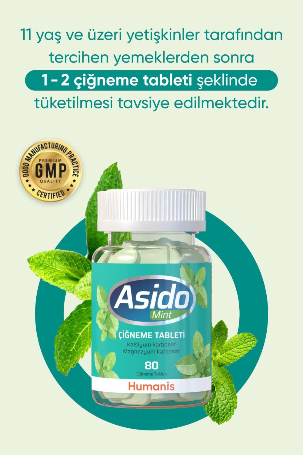 Asido Mint 80 Çiğneme Tableti - 2