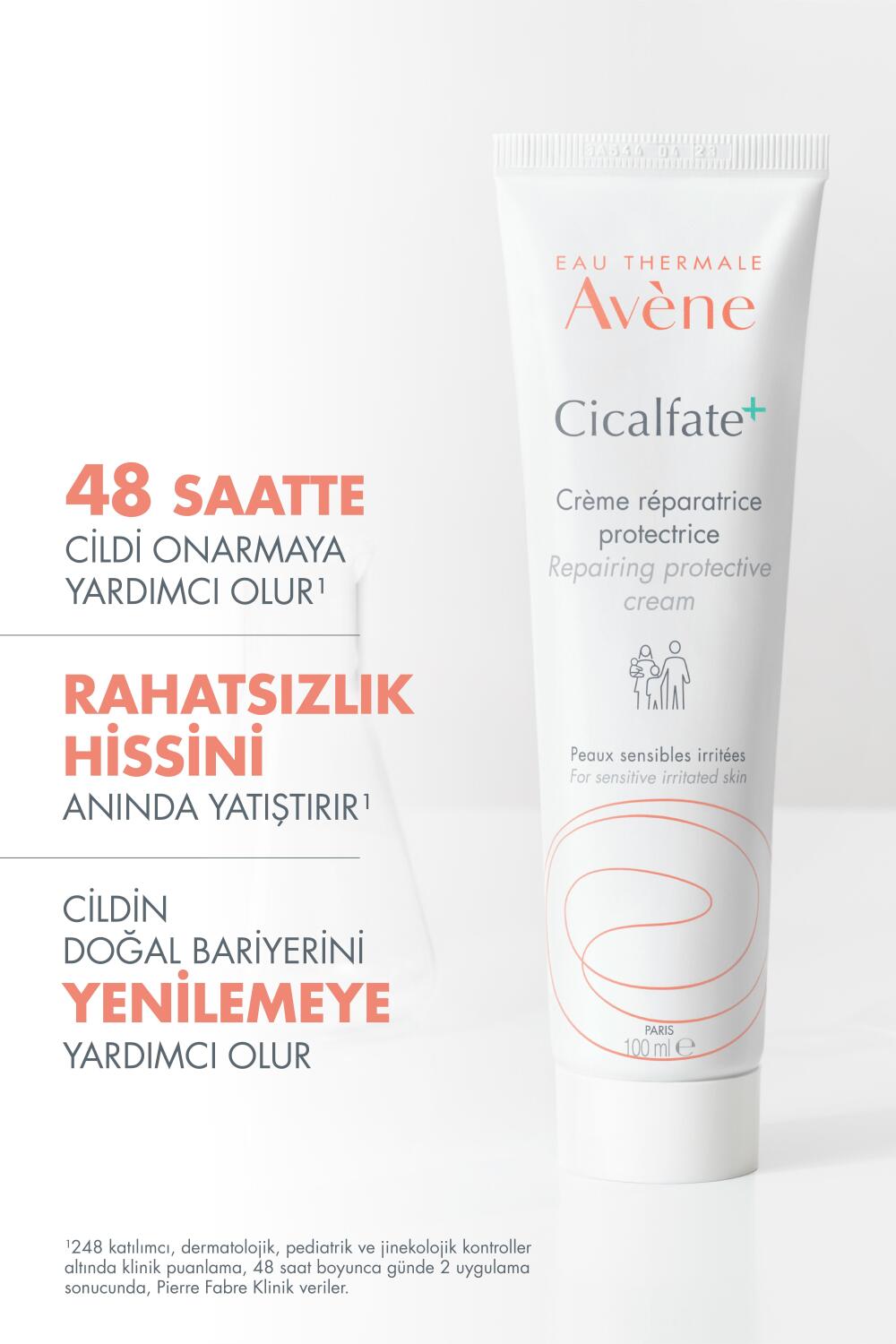 Avene Cicalfate+ Yıpranmış Hassas Ciltlerin Yatışmasına ve Onarılmasına Yardımcı Bakım Kremi 100 ml - 2