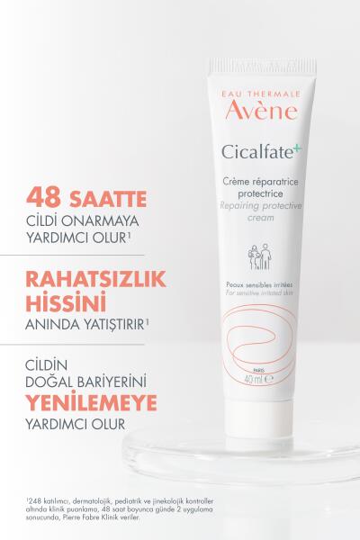 Avene Cicalfate+ Yıpranmış Hassas Ciltlerin Yatışmasına ve Onarılmasına Yardımcı Bakım Kremi 40 ml - 2