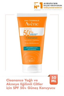 Avene Cleanance Yağlı ve Akneye Eğilimli Ciltler için SPF 50+ Güneş Koruyucu 50 ml - 2