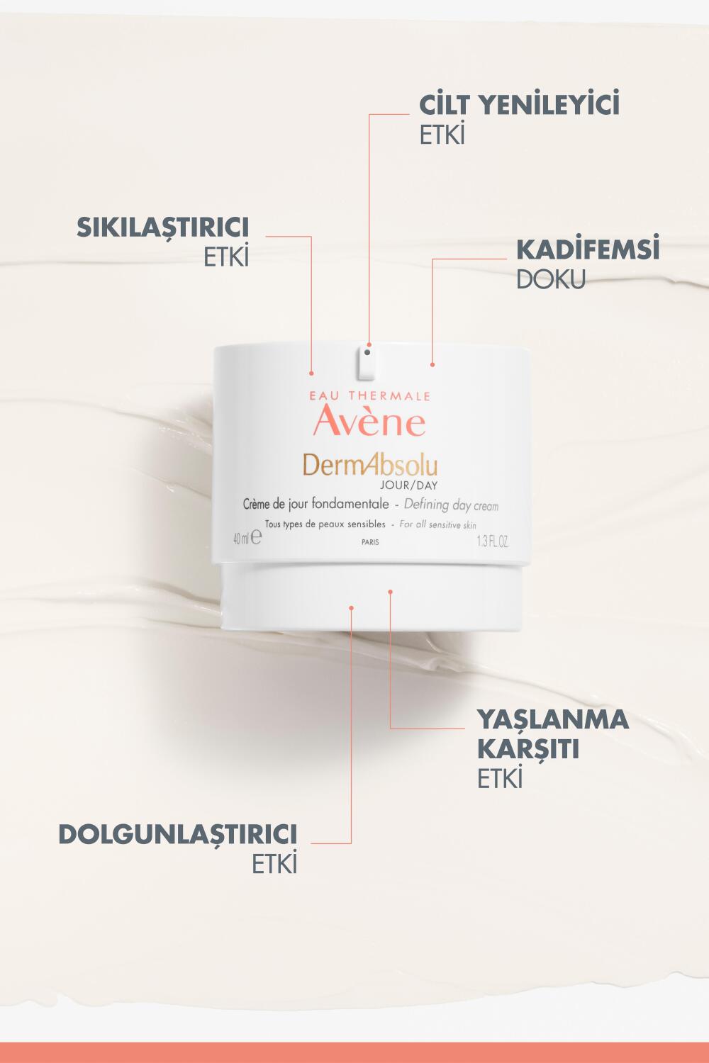 Avene DermAbsolu Sıklık ve Yoğunluk Kaybı Yaşayan Ciltler İçin Gündüz Bakım Kremi 40 ml - 4