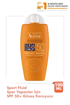 Avene Fluide Spor Yapanlar İçin SPF 50+ Güneş Koruyucu 100 ml - 1