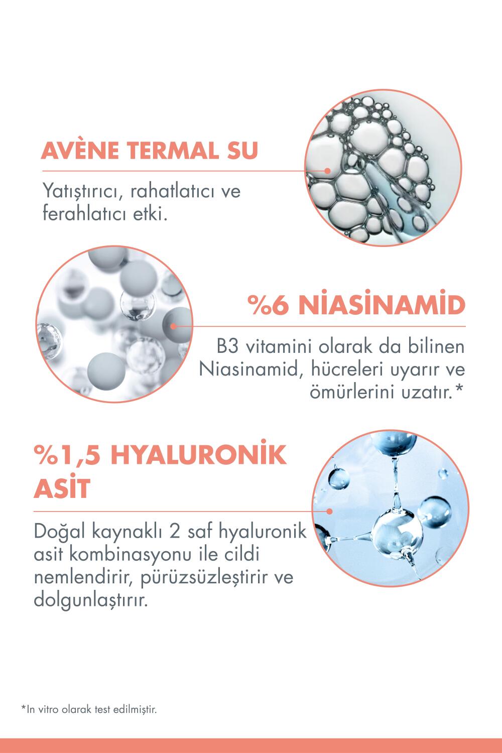 Avene Hyaluronik Asit ve Niasinamid İçerikli Dolgunlaştırıcı Konsantre Serum 30 ml - 3