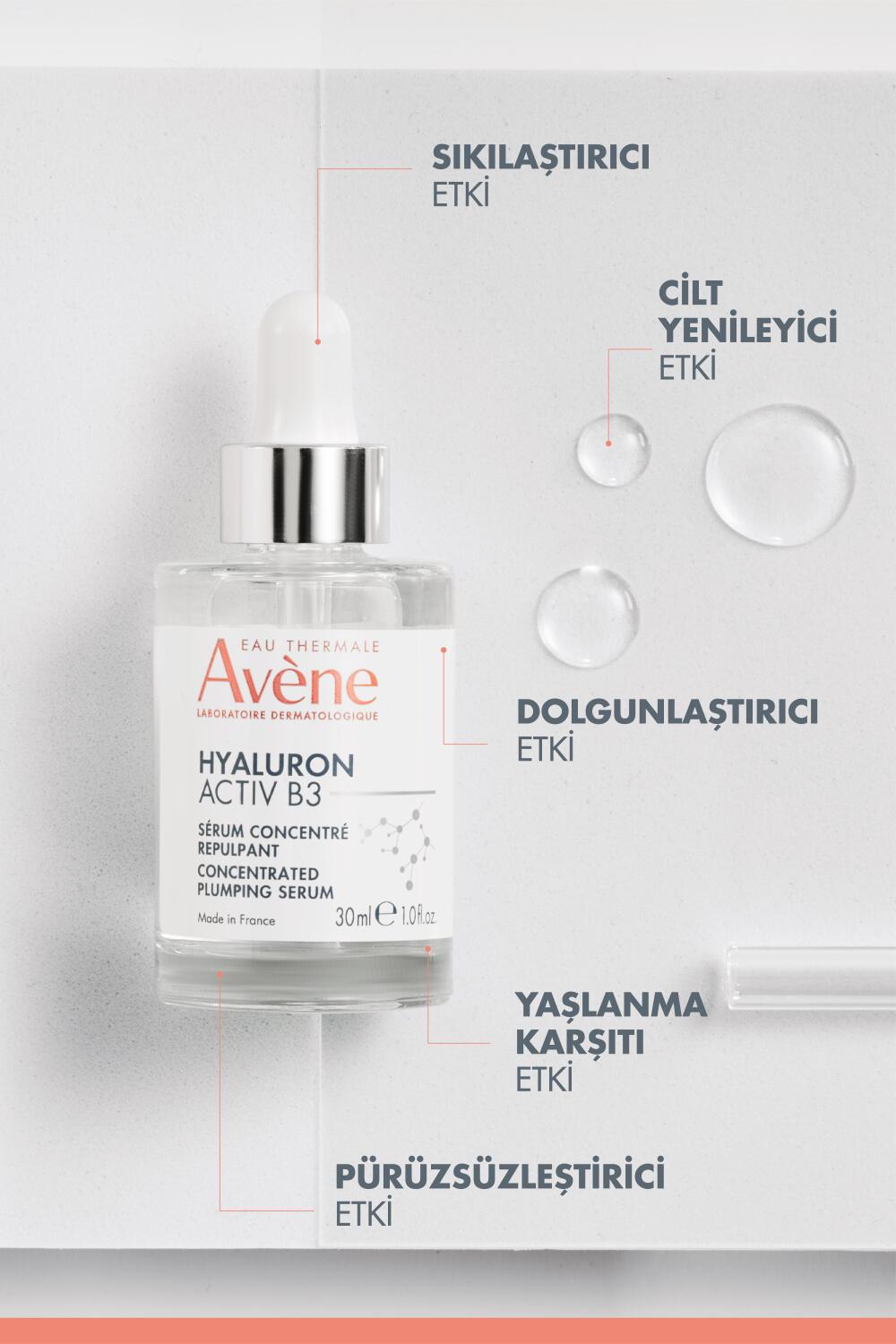 Avene Hyaluronik Asit ve Niasinamid İçerikli Dolgunlaştırıcı Konsantre Serum 30 ml - 4