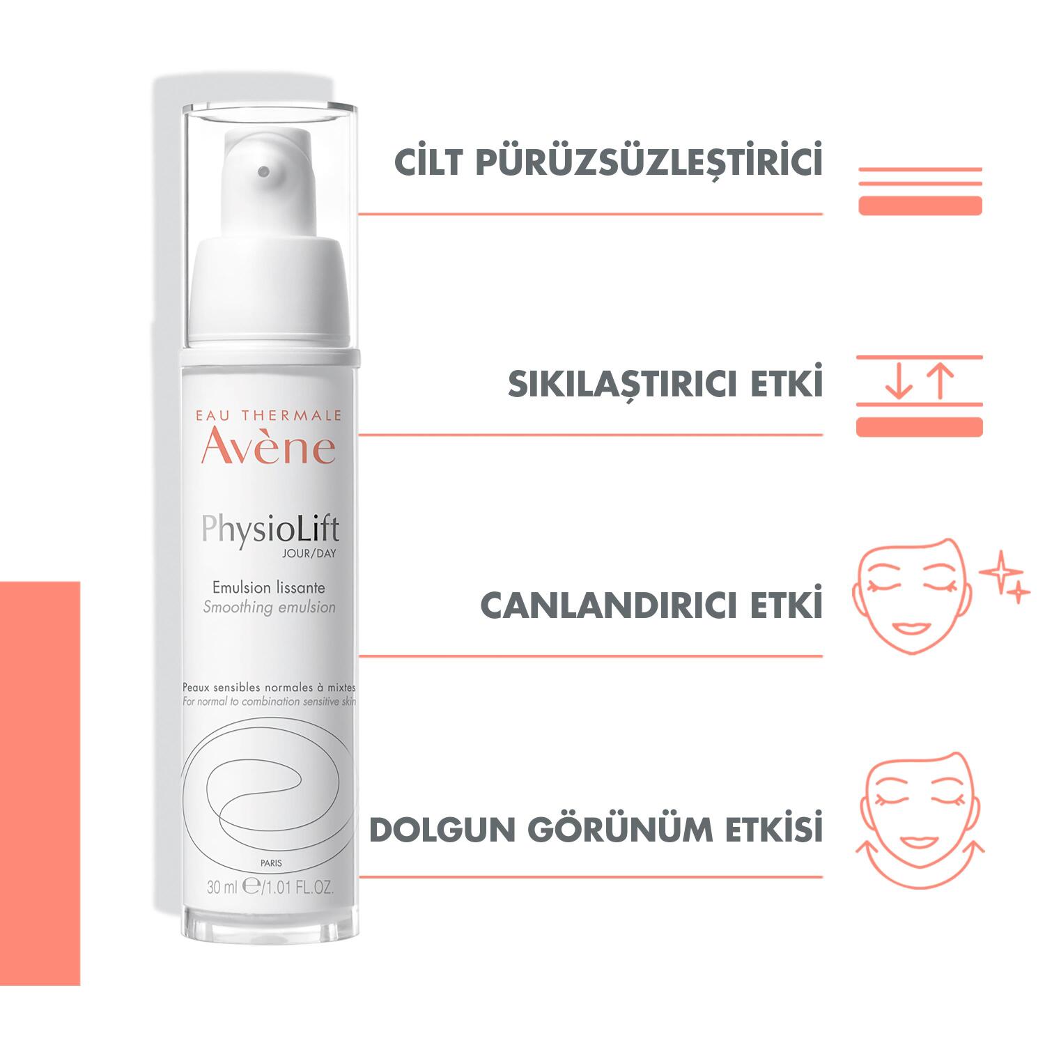 Avene PhysioLift Jour Emulsion Lissante 30ml - 2