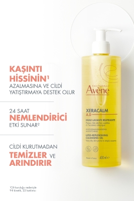 Avene XeraCalm A.D.Lipid-Replenishing Atopiye Eğilimli Ciltler için Yıkama Yağı 400 ml - 2