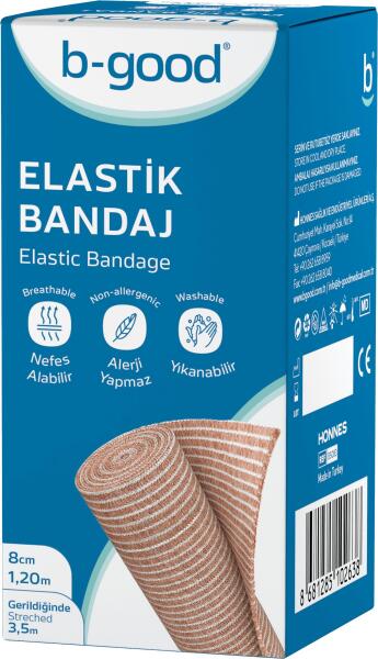 B Good Elastik Bandaj 8 cm x 1,2 m - 1