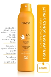 Babe Transparent Sunscreen Wet Skin SPF 50 + -Islak Cilde Uygulanabilen Güneş Spreyi 200 ml - 2