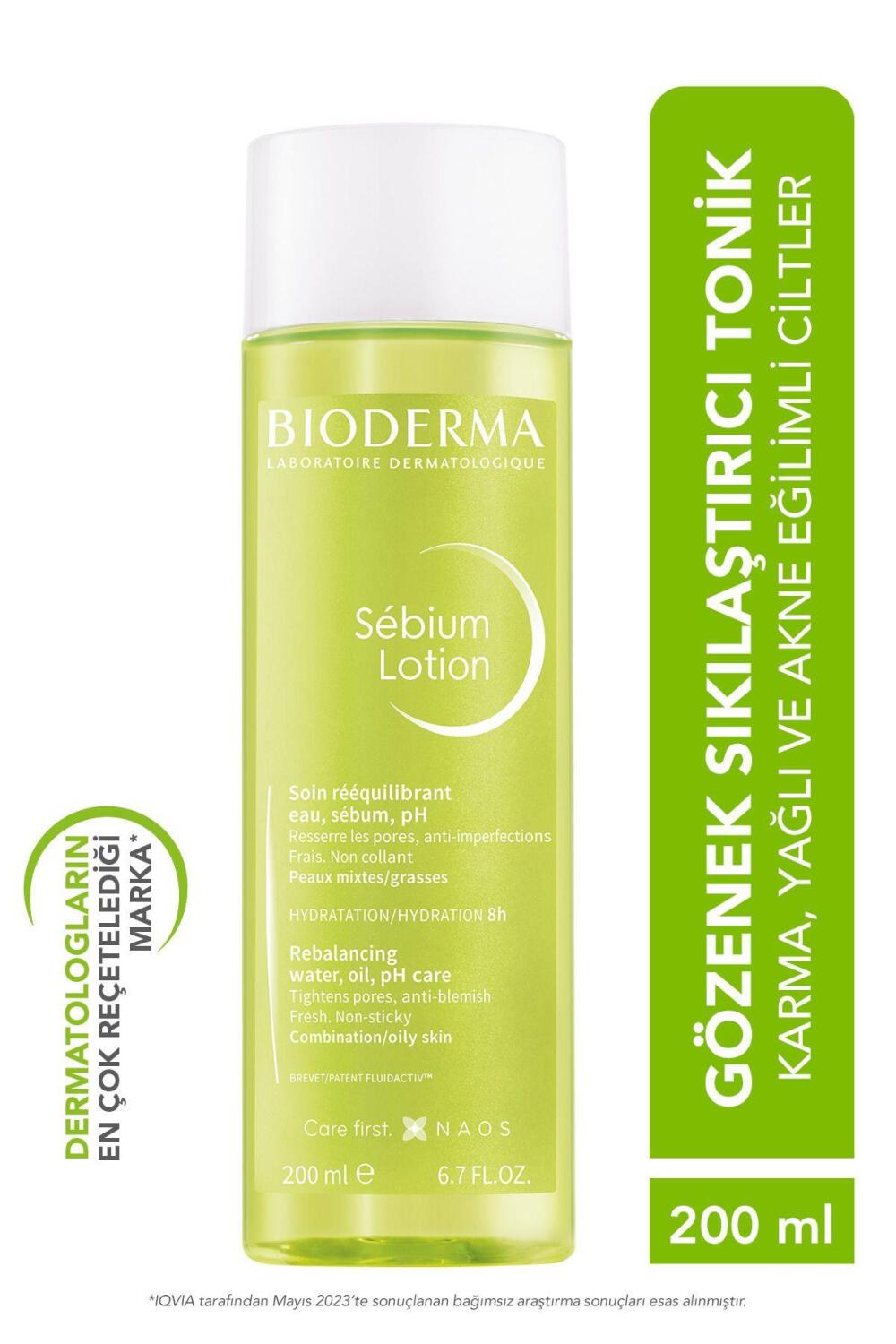 Bioderma Sebium Lotion 200 ml Yağlı Ciltler için Tonik - 1