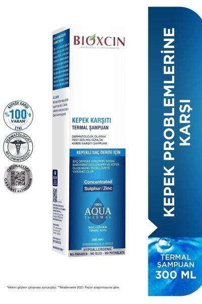 Bioxcin Aqua Thermal Kepeğe Karşı Sülfatsız Şampuan 300 ml - 1