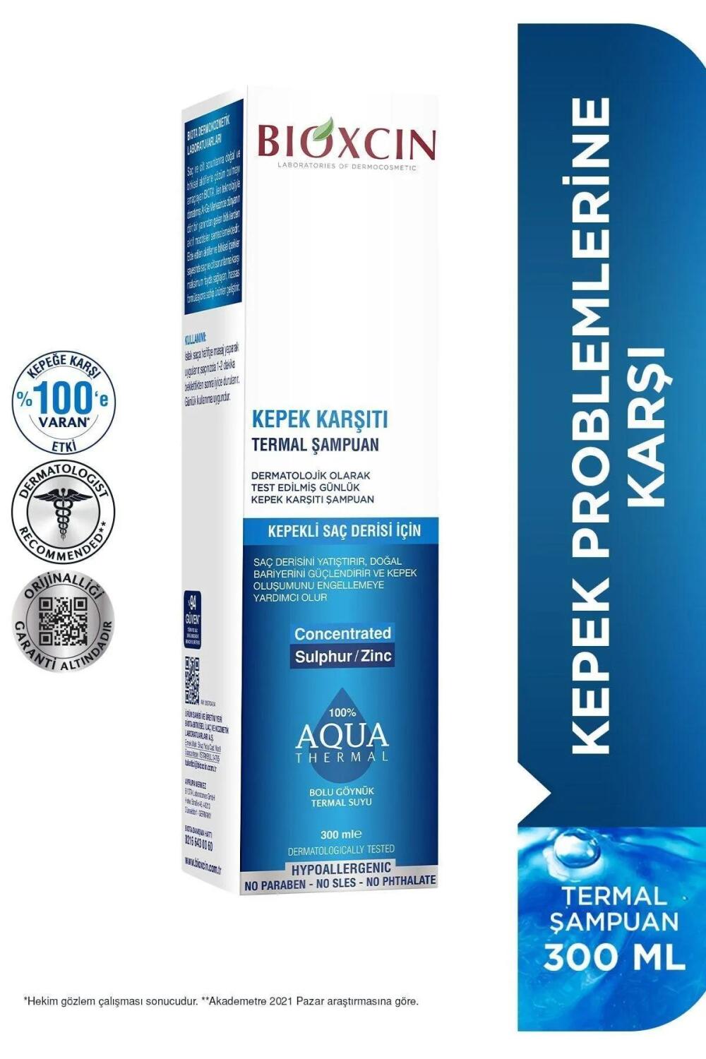 Bioxcin Aqua Thermal Kepeğe Karşı Sülfatsız Şampuan 300 ml - 1