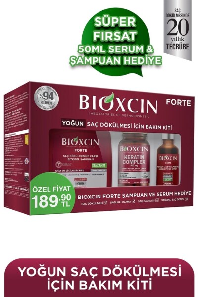 Bioxcin Forte Yoğun Bakım Kiti ( Tablet +şampuan + Serum ) SET - 1