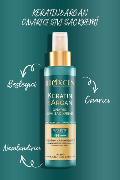 Bioxcin Keratin & Argan Onarıcı Sıvı Saç Bakım Kremi 150 ml - 2