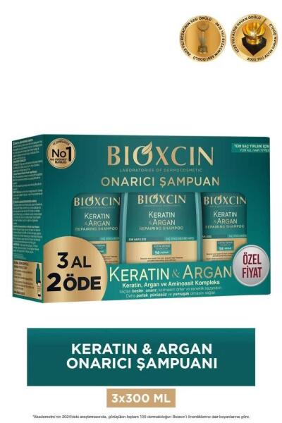 Bioxcin Keratin ve Argan Onarıcı Şampuan 300 ml 3 al 2 öde - 1