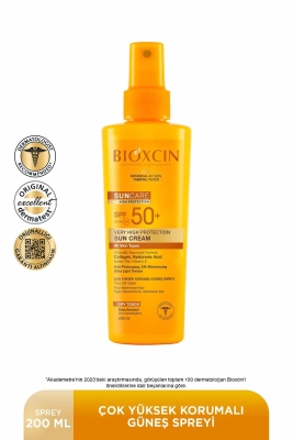 Bioxcin Spf 50+ Yağlı Ciltler İçin Güneş Kremi 50 ml + Tüm Ciltler İçin Güneş Spreyi 200 ml Set - 2