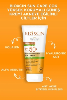 Bioxcin Sun Akneye Eğilimli Cilt Güneş Kremi SPF50 + 150 ml - 3