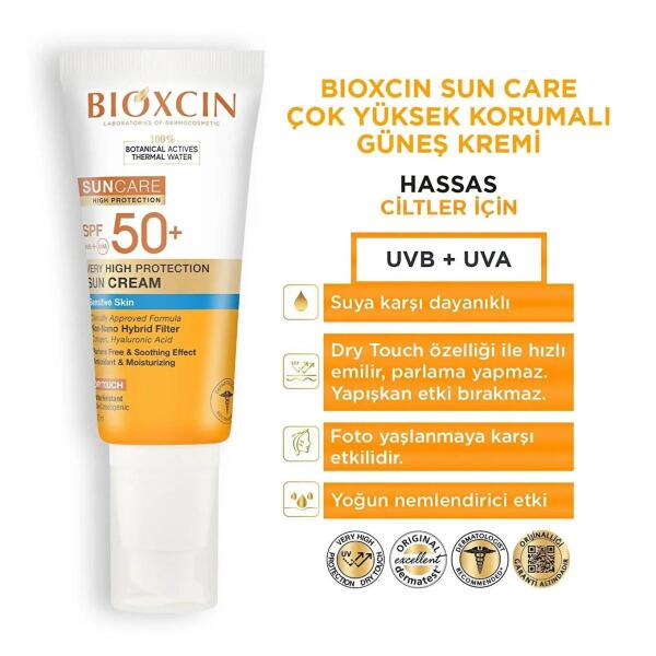 Bioxcin Sun Care Hassas Ciltler Icin Cok Yuksek Korumali Gunes Kremi Spf50+ 50 Ml - 2