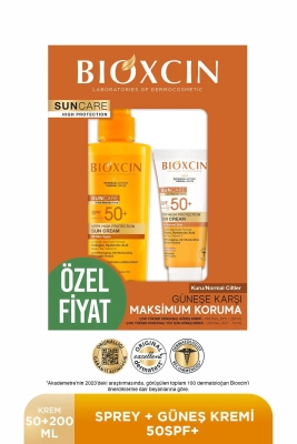 Bioxcin Sun Care Kuru/Normal Ciltler Icin Gunes Kremi Spf50+ 50 Ml- Bioxcin Sun Care Sprey Spf50+ 200 Ml - 1