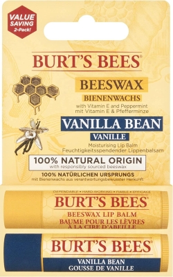 Burt's Bees 2'li Lip Balm Set-Beeswax (Nane Aromalı)+Vanilya Aromalı - 1