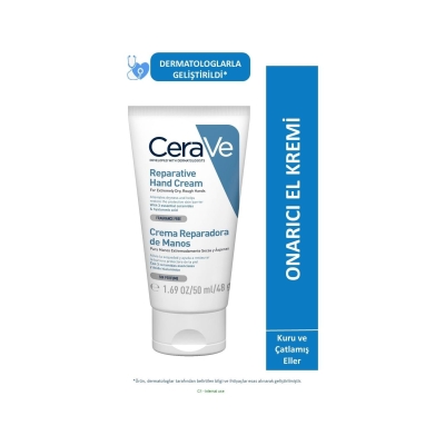 Cerave Kuru ve Sertleşmiş Eller İçin Onarıcı El Kremi 50 ml - 1