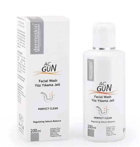 Dermoskin Acnegun Yüz Yıkama Jeli 200 ml - 1