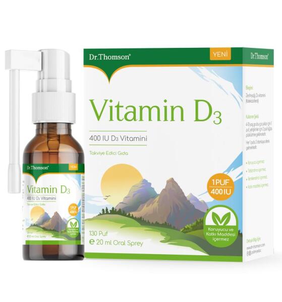 Dr. Thomson Vitamin D3 400 IU Sprey 20 ml - 1