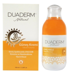 Duaderm Natural Sun Cream Spf 30 100 ml Yüz ve Vücut Güneş Kremi - 1