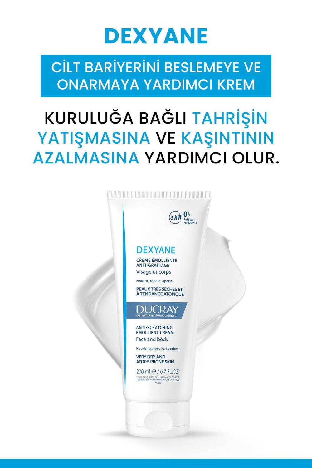 Ducray Dexyane Krem Cilt Bariyerini Beslemeye ve Onarmaya Yardımcı Krem 200ml - 2