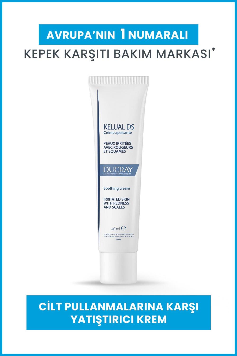 Ducray Kelual DS Krem Cilt Pullanmalarına Karşı Yatıştırıcı Krem 40ml - 1