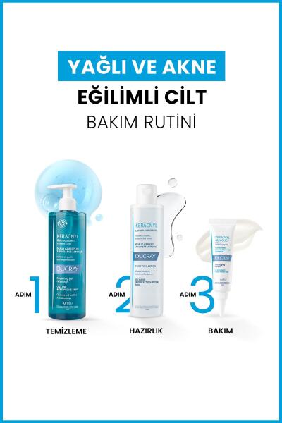 Ducray Keracnyl Glycolic+ Krem Siyah Nokta ve Parlama Karşıtı Bakım Kremi 30ml - 3