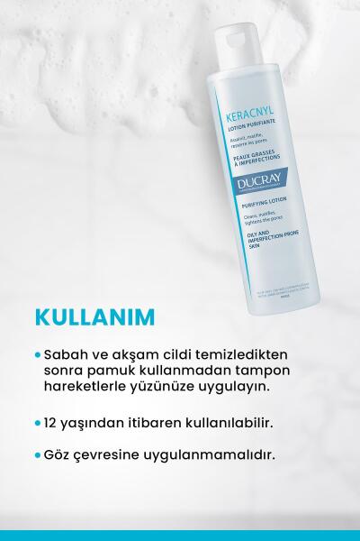 Ducray Keracnyl Tonik Yağlı ve Akneye Eğilimli Ciltler İçin Tonik 200ml - 3