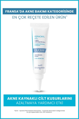 Ducray Keracnyl PP+ Krem Yağlı ve Akneye Eğilimli Ciltler İçin Bakım Kremi 30ml - 1