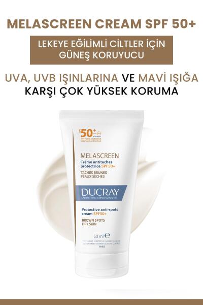 Ducray Melascreen UV Cream SPF 50+ Leke Karşıtı Kuru Ciltler İçin Güneş Koruyucu 50ml - 2