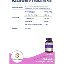 Dynavit Collagen Hyaluronic Acid 30 Tablet - 4