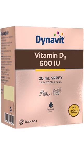 Dynavit Vitamin D3 600 IU Sprey 20 Ml - 2