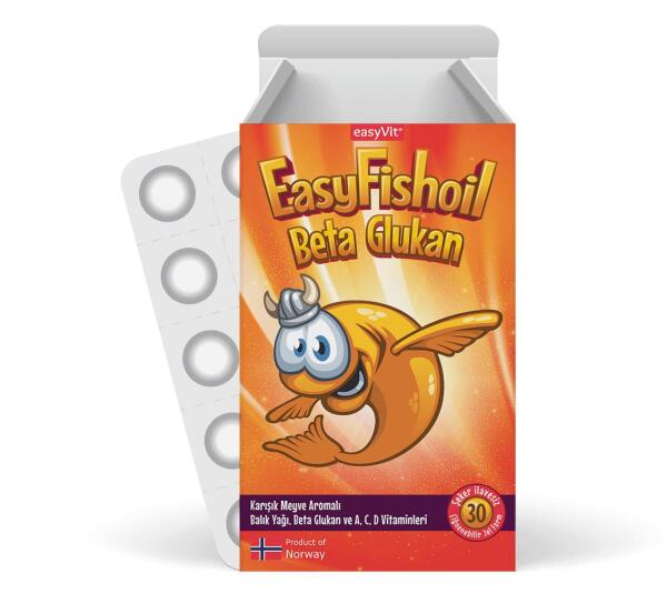 EasyFishoil Beta Glukan Çiğnenebilir 30 Jel Form - 1