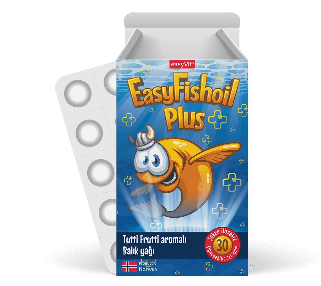 EasyFishoil Plus Tutti Frutti Çiğnenebilir Jel Tablet - 1