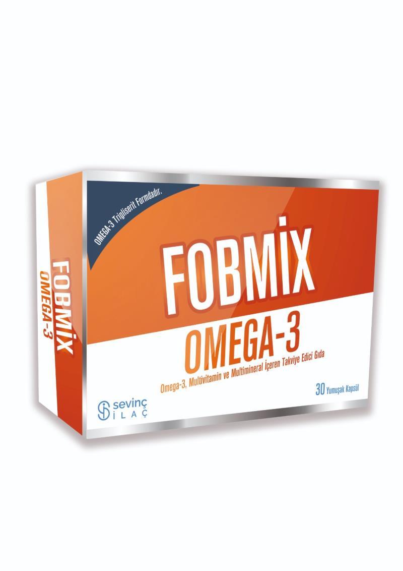 Fobmix Omega-3 Multivitamin ve Multimineral 30 Kapsül - 1