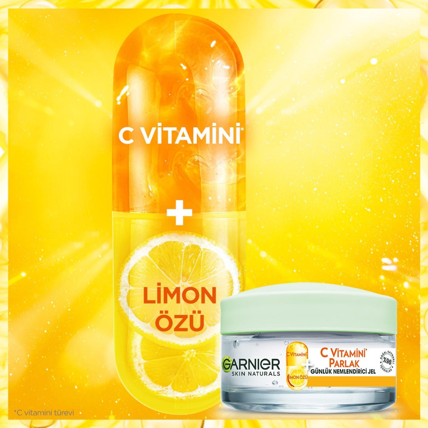 Garnier C Vitamini Parlak Aydınlatıcı 30 ml Günlük Nemlendirici Jel Normal Cilt - 2