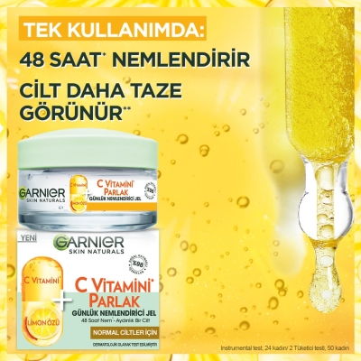 Garnier C Vitamini Parlak Aydınlatıcı 30 ml Günlük Nemlendirici Jel Normal Cilt - 3