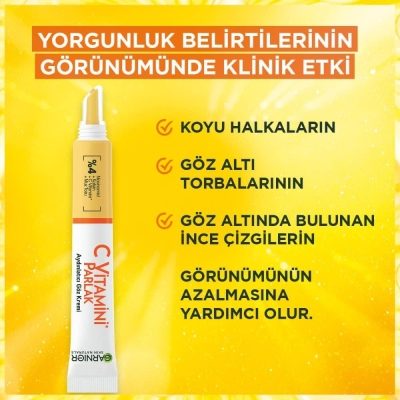 Garnier C Vitamini Parlak Aydınlatıcı Göz Kremi 15 ml - 4