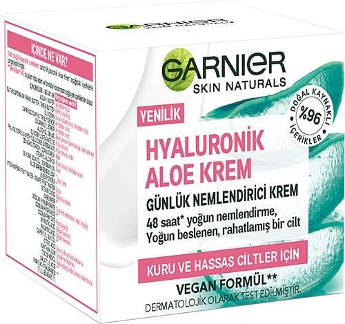 Garnier Hyaluronik Aloe Günlük Nemlendirici Krem Kuru ve Hassas Ciltler 50 ml - 1