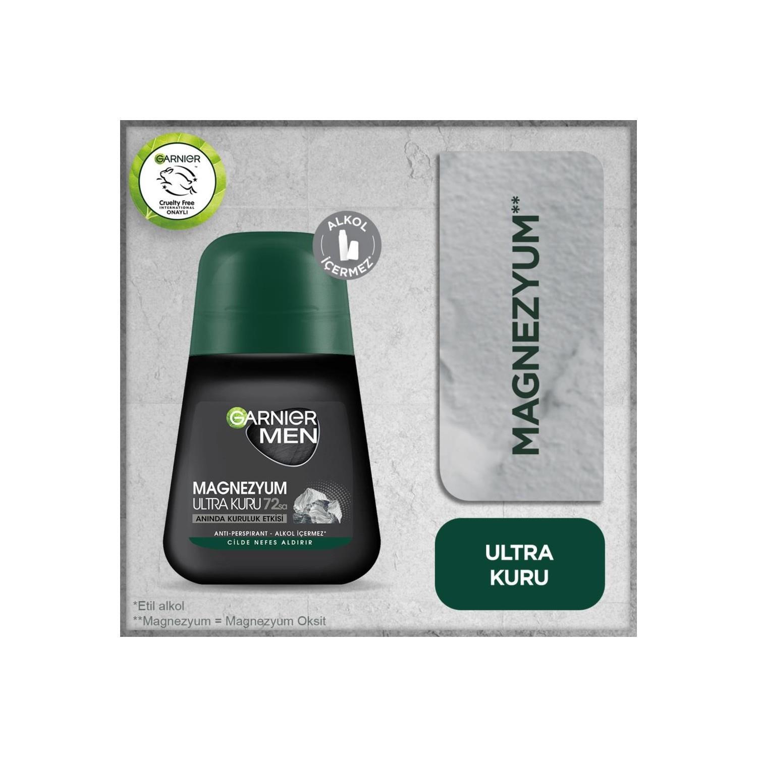 Garnier Men Magnezyum Ultra Kuru Roll On 50 ml - 2