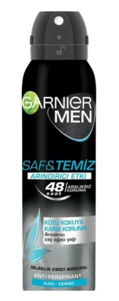 Garnier Men Saf & Temiz Deodorant 150 ml Arındırıcı Etki - 1