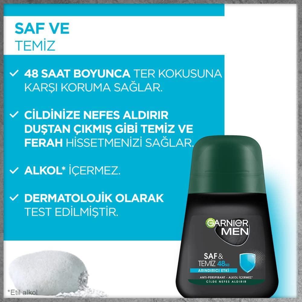 Garnier Men Saf&Temiz Roll-On Deodorant 50 ml - 2